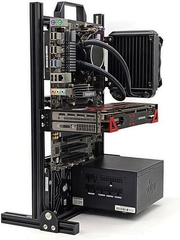 علبة Air ITX Open ، حالة كمبيوتر ITX ، حالة كمبيوتر DIY ITX ، مفتوح هيكل إطار الألومنيوم المتوافق مع اللوحات الأم ITX ولوحات الأم 17x17/17x19 ، وهكل تبريد الماء in Kuwait