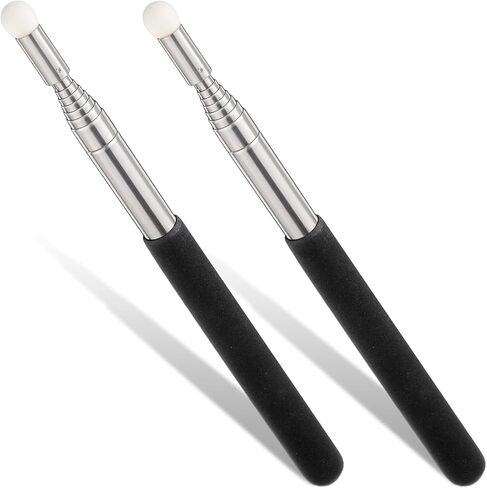 2 Pcs Long Sticks, Telescoping Teaching Presentation Pointers, Multipurpose Teacher Pointer Stick, Wireless Smooth Sensitive Pointers Sticks for Classroom Touchscreen, Black in Saudi Arabia