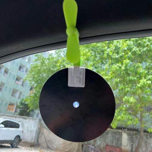 Solar Powered Fan, 5W Small USB Car Fan Solar Air Conditioner Solar Fan with Solar Panel, Suction Cup and 2 Accessories for use in Various Driving environments in Saudi Arabia