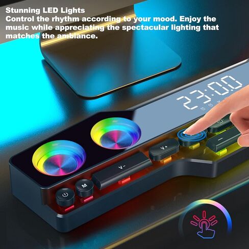 مكبرات صوت الكمبيوتر VBESTLIFE ، صوت جهاز كمبيوتر محمول من Bluetooth RGB ، AUX ، بطاقة الذاكرة ، تشغيل محرك أقراص USB ، مكبرات صوت الكمبيوتر التي تعمل بالطاقة USB للشاشة ، الهاتف ، الكمبيوتر ، الكمبيوتر المحمول in Saudi Arabia