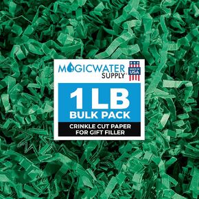 MagicWater Supply - 1 LB - White - Crinkle Cut Paper Shred Filler great for Gift Wrapping, Basket Filling, Birthdays, Weddings, Anniversaries, Valentines Day, and other occasions in Saudi Arabia