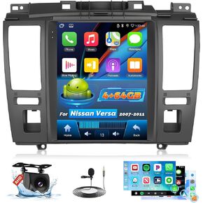 Roinvou 4+64g Car Radio for Nissan Versa 2007 2008 2008 2010 2011 ، 9.7 "شاشة تعمل باللمس لراديو بلوتوث Carplay Android Auto مع 32EQ 1280 * 720 دقة WiFi GPS in Kuwait