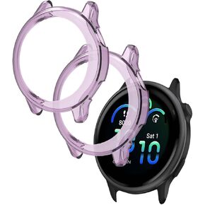 2 حزمة لـ Garmin Vivoactive 6 Case Smart Watch ، غطاء واقي شديد على الكمبيوتر الشخصي ، غطاء حالة Bovugac لـ Garmin Vivoactive 6 Accessories-Clear Purple in Kuwait