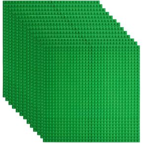 Lekebaby Classic Baseplates Building Base Plates for Building Bricks 100% Compatible with Major Brands-Baseplates 10" x 10",Age 3 and up, Pack of 6 in Kuwait