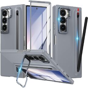 بالنسبة إلى Samsung Galaxy Z Fold 5 Case with S Pen Holder & Stylus ، [Camera Frame Stand] علبة هاتف Pen Slot مع حامي الشاشة غير Matte Pc Costen in Kuwait
