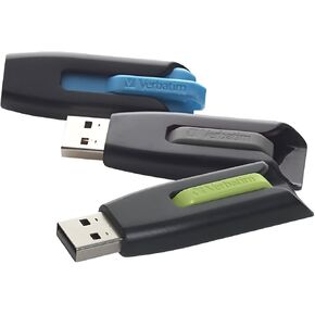 Verbatim 16GB Store 'n' Go V3 USB 3.0 Flash Drive - 3pk - Blue, Green, Gray in Kuwait