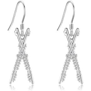 YAFEINI Violin Earrings 925 Sterling Silver Violin and Violin Bow Dangle Drop Earrings Opal Violin Jewelry Music Gifts for Women Girl Violinist in Kuwait