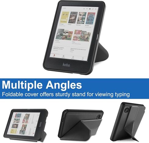 علبة ذكية لـ Kobo Libra Color 7 بوصات ، أساليب أنحف وأخف حالة غلاف الأوريغامي الذكي للجلد لـ 7 بوصات ملون لـ Kobo (2024) / Kobo Libra 2 (2021) Ereader Blackish Green in Kuwait