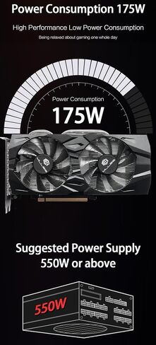 RTX 2060 Super 8GB GDDR6 أداء بطاقة الرسومات 97 ٪ من RTX 3060 130 ٪ من RTX 3050 CORE 1470 MHz MEMIMENT1750 MHz CUDA 2176 256 BIT PCI Express 3.0 HDMI DP DVI in Kuwait