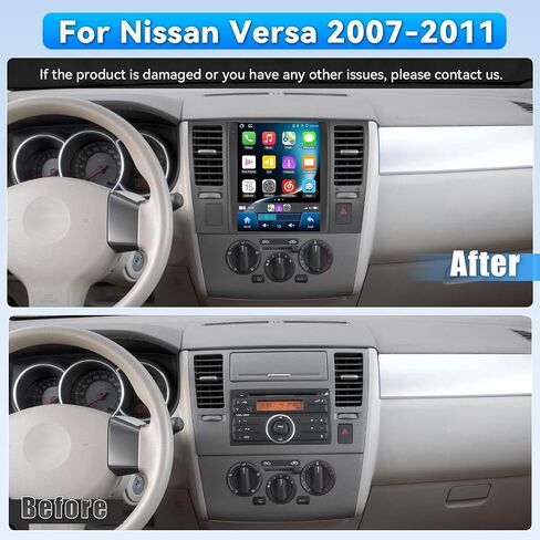 Roinvou 4+64g Car Radio for Nissan Versa 2007 2008 2008 2010 2011 ، 9.7 "شاشة تعمل باللمس لراديو بلوتوث Carplay Android Auto مع 32EQ 1280 * 720 دقة WiFi GPS in Kuwait