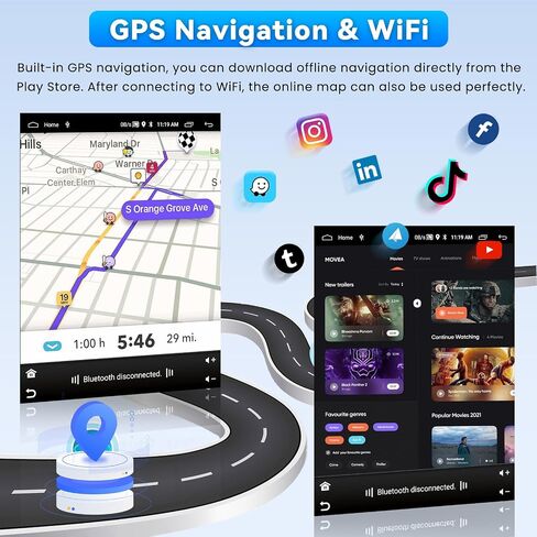 Roinvou 4+64g Car Radio for Nissan Versa 2007 2008 2008 2010 2011 ، 9.7 "شاشة تعمل باللمس لراديو بلوتوث Carplay Android Auto مع 32EQ 1280 * 720 دقة WiFi GPS in Kuwait