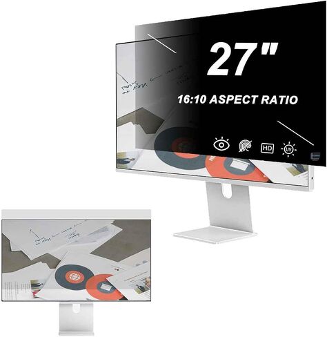 [2-Pack 27/27.5 inch Computer Privacy Screen Shield, Against Blue Light & Reduce Glare Filter, Data Security Screen Protector Film, Easy to Attach & Removable,27" 16:10 Aspect Ratio in Saudi Arabia