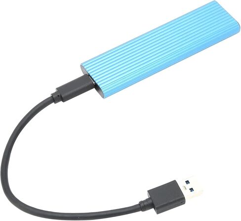 Aluminum M.2 NVME SATA SSD Enclosure Adapter, Tool- USB 3.1 Type C External Solid State Enclosure M.2 NVMe Reader Support B&B+M Keys, UASP Trim for 2230/2242/2260/2280(Blue) in Saudi Arabia
