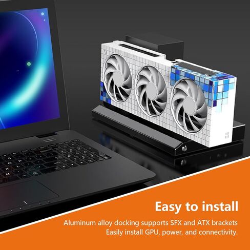 EGPU العلبة لـ Thunderbolt 3 ، USB4.0 40GBPS محطة GPU Dock خارجية مع واجهة TB RJ45 M.2 NVME ، RJ45 ، ATX / SFX ، متوافق مع / PCIE4.0 X4 ، DAISY سلسلة in Kuwait