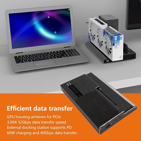 EGPU العلبة لـ Thunderbolt 3 ، USB4.0 40GBPS محطة GPU Dock خارجية مع واجهة TB RJ45 M.2 NVME ، RJ45 ، ATX / SFX ، متوافق مع / PCIE4.0 X4 ، DAISY سلسلة in Kuwait