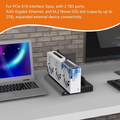 EGPU العلبة لـ Thunderbolt 3 ، USB4.0 40GBPS محطة GPU Dock خارجية مع واجهة TB RJ45 M.2 NVME ، RJ45 ، ATX / SFX ، متوافق مع / PCIE4.0 X4 ، DAISY سلسلة in Kuwait