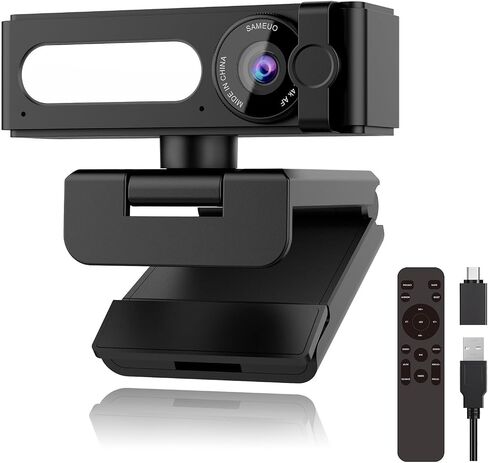 4K Webcam with Dual AI Noise-Cancelling Mics Autofocus, Auto Light Correction,120° FOV,Privacy Cover,Plug and Play Computer Camera for Microsoft Teams/Zoom/Google Voice/Skype/Facetime/YouTube,Black in Saudi Arabia