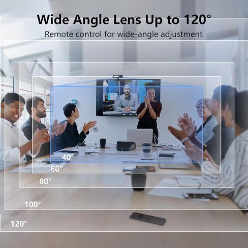 4K Webcam with Dual AI Noise-Cancelling Mics Autofocus, Auto Light Correction,120° FOV,Privacy Cover,Plug and Play Computer Camera for Microsoft Teams/Zoom/Google Voice/Skype/Facetime/YouTube,Black in Saudi Arabia