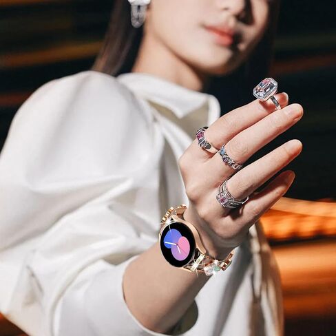 WINGLE for Galaxy Watch 9/8/ 8 Classic Band 40/44/46mm Galaxy Watch 7 6 5 4 FE Band 40mm 44mm Samsung Watch 5 Pro Bands 45mm, Women Four Leaf Clover Bling Bands for Watch 6/4 Classic 43mm 47mm 42mm 46mm in Saudi Arabia