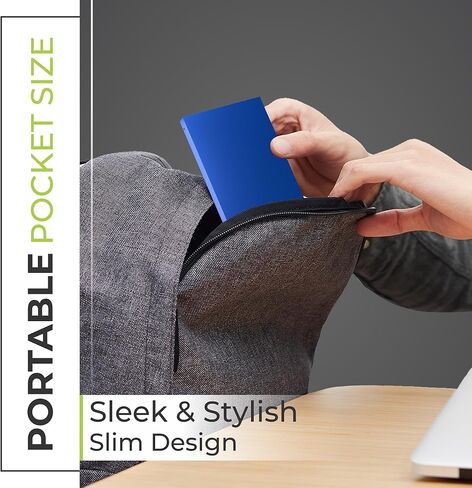 محرك الأقراص الصلبة الخارجي المحمولة 500 جيجابايت - Ultra Slim USB 2.0 2.5 بوصة HDD للكمبيوتر المحمول ، الكمبيوتر ، MAC ، Chromebook - محرك النسخ الاحتياطي الخارجي للتخزين - محرك أقراص مضغوط محمول - أزرق in Kuwait