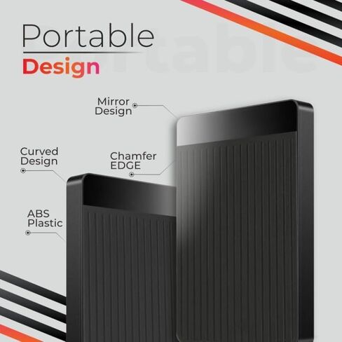 250 جيجابايت من محرك الأقراص الثابتة الخارجي USB 3.1 النوع C Ultra Slim HDD ، قرص ثابت محمول - 2.5 بوصة تخزين ونسخ احتياطي محرك بيانات متوافق مع الكمبيوتر الشخصي ، الكمبيوتر المحمول ، MAC ، الكمبيوتر اللوحي ، وحدة التحكم في الألعاب (أسود) in Saudi Arabia