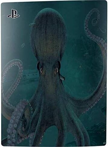 Skinit Decal Gaming Skin Compatible with PS5 Bundle - Officially Licensed Giant Octopus by Vincent HIE Design in Saudi Arabia