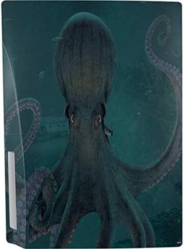 Skinit Decal Gaming Skin Compatible with PS5 Bundle - Officially Licensed Giant Octopus by Vincent HIE Design in Saudi Arabia