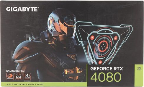 GIGABYTE GeForce RTX 4080 Gaming OC 16GB Graphics Card - 16GB DDR6X, 192bit, PCI-E 4.0, Core 2535Mhz, RGB, Anti-sag Bracket, DP 1.4, HDMI 2.1a, NVIDIA DLSS 3, GV-N4080GAMING OC-16GD in Saudi Arabia