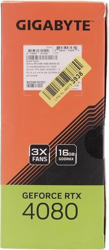 GIGABYTE GeForce RTX 4080 Gaming OC 16GB Graphics Card - 16GB DDR6X, 192bit, PCI-E 4.0, Core 2535Mhz, RGB, Anti-sag Bracket, DP 1.4, HDMI 2.1a, NVIDIA DLSS 3, GV-N4080GAMING OC-16GD in Saudi Arabia