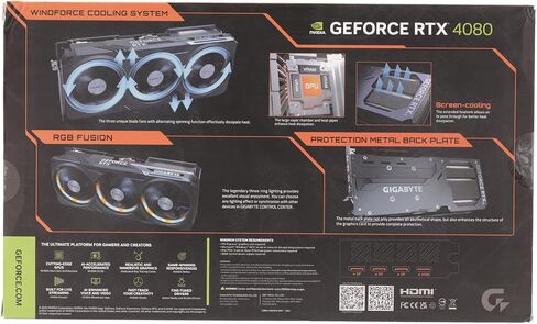 GIGABYTE GeForce RTX 4080 Gaming OC 16GB Graphics Card - 16GB DDR6X, 192bit, PCI-E 4.0, Core 2535Mhz, RGB, Anti-sag Bracket, DP 1.4, HDMI 2.1a, NVIDIA DLSS 3, GV-N4080GAMING OC-16GD in Saudi Arabia
