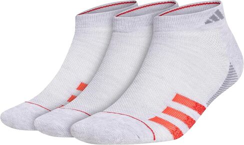 adidas Men's Superlite Stripe 3 Low Cut Socks (3-Pair), White/Clear Onix Grey/Clear Grey, Large in Saudi Arabia