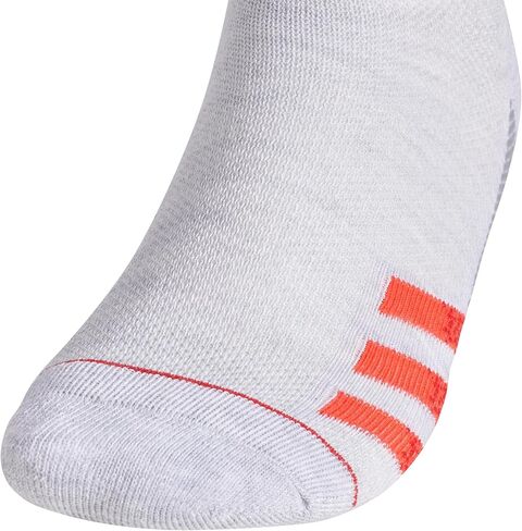 adidas Men's Superlite Stripe 3 Low Cut Socks (3-Pair), White/Clear Onix Grey/Clear Grey, Large in Saudi Arabia