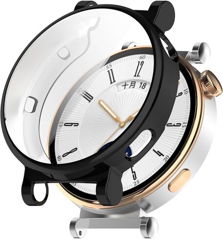 FitTurn Compatible with Huawei Watch GT4 41mm-TPU Full Cover Plating Case In Stock Protective for Huawei Watch GT4 41mm watch cases for Men Women Series(6Colors (clear) in Saudi Arabia