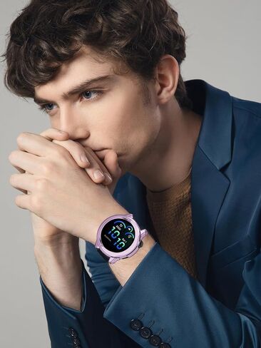 2 حزمة لـ Garmin Vivoactive 6 Case Smart Watch ، غطاء واقي شديد على الكمبيوتر الشخصي ، غطاء حالة Bovugac لـ Garmin Vivoactive 6 Accessories-Clear Purple in Kuwait