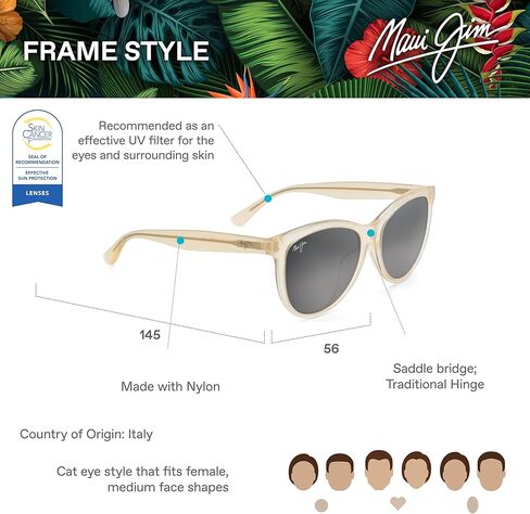 نظارات شمسية عين القطة Glory Glory المستقطبة للنساء من Maui Jim in Kuwait