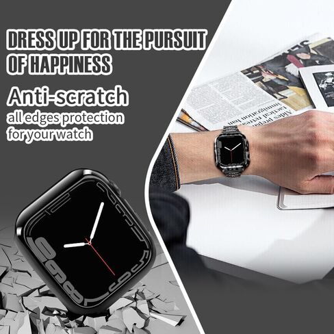 Cover Environmental Soft Flexible TPU Anti-Scratch Lightweight Protective 40mm Iwatch Case Compatible with Apple Watch Series 8/7 Series 6/SE/5/4 Series 3/2/1 DJSC - Clear in Saudi Arabia