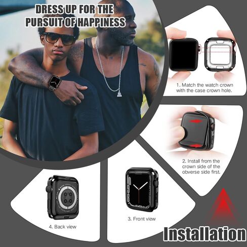 Cover Environmental Soft Flexible TPU Anti-Scratch Lightweight Protective 40mm Iwatch Case Compatible with Apple Watch Series 8/7 Series 6/SE/5/4 Series 3/2/1 DJSC - Clear in Saudi Arabia