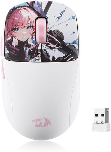 Redragon M817 الماوس السلكي للألعاب ، 24000 نقطة في البوصة مع 5 أزرار قابلة للبرمجة وتصميم اقتصادي ، 37 جرام خفيفة الوزن ، يدعم البرمجيات مفاتيح DIY ، الأسود in Kuwait