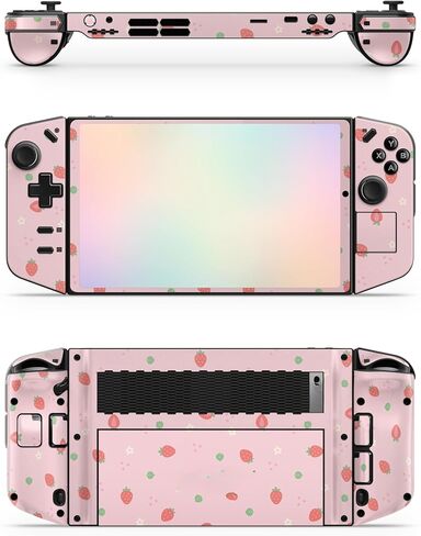 Zoomhitskins Glitter Gaming Skin متوافق مع Lenovo Legion Go Skin و Bunny Strawberry Pink Pastel Kawaii Cute Rabbit و 3M Vinyl Sconer Wrape ، مصنوع في الولايات المتحدة الأمريكية in Kuwait