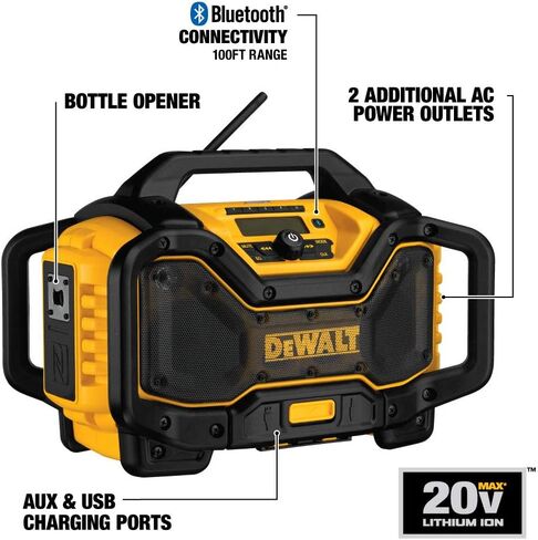 DEWALT DCR025R LITHIUM LITHIUM-ION RADIO & Charger (أداة عارية) (متجددة) in Kuwait