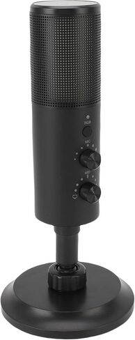 DIYEENI RGB Light Cardioid USB Microphone ، يقدم جودة الصوت البكر ، ومناسبة لتسجيل البث المباشر للهاتف المحمول للكمبيوتر in Saudi Arabia