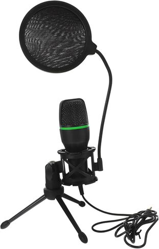 MICROPHONE ألعاب USB مجموعة أسود مكثف الميكروفون الحد من ذراع الطفرة لدفق وتسجيل الكمبيوتر in Kuwait