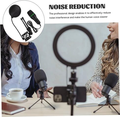 MICROPHONE ألعاب USB مجموعة أسود مكثف الميكروفون الحد من ذراع الطفرة لدفق وتسجيل الكمبيوتر in Kuwait