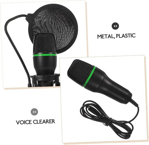 MICROPHONE ألعاب USB مجموعة أسود مكثف الميكروفون الحد من ذراع الطفرة لدفق وتسجيل الكمبيوتر in Kuwait