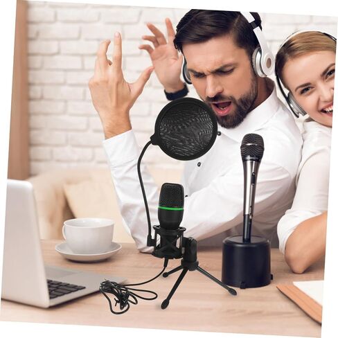 MICROPHONE ألعاب USB مجموعة أسود مكثف الميكروفون الحد من ذراع الطفرة لدفق وتسجيل الكمبيوتر in Kuwait