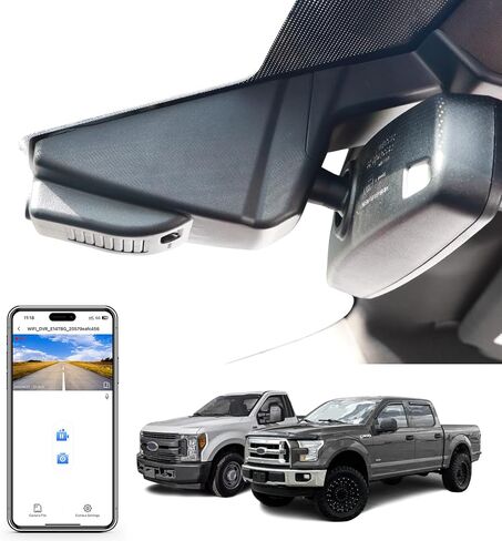 4K Front & 2K Rear 2 Channel HDR Dash Cam, Dual STARVIS 2 IMX678 IMX675, Custom Fit for Ford F150 2018-2025 F250/F350 Super Duty 2020-2025(Model A), 5GHz WiFi, GPS, 128GB Card in Kuwait