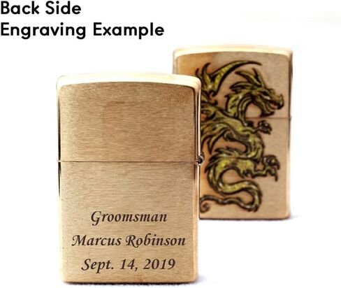 Personalized Groomsmen Zippo Lighter Perfect for Boyfriend, (Dragon Design) in Saudi Arabia