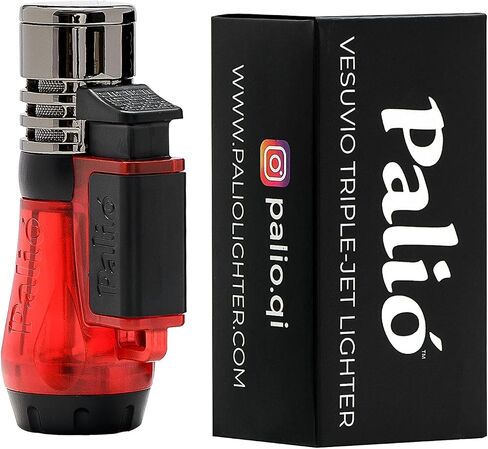 Palió Vesuvio Triple Jet Flame Torch Wighter ، Flame Apex Flame للإضاءة الدقيقة واللمس ، خزان وقود شفاف للغاية ، أخضر (حزمة 2) in Kuwait
