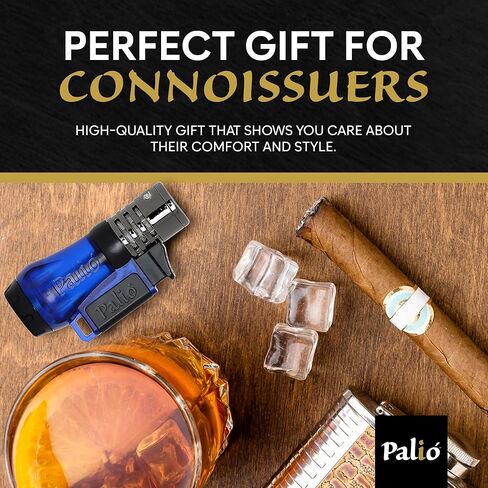 Palió Vesuvio Triple Jet Flame Torch Lighter, Apex Flame for Precision Lighting and Touch-Ups, Extra-Large Translucent Fuel Tank, Green (Pack of 2) in Kuwait