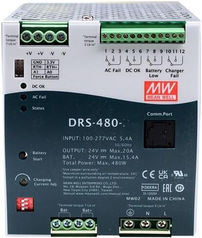 يعني Well DRS 240W 48V 3.85A Switching Power Supply DRS-240-48 AC-DC DIN UPS in Kuwait